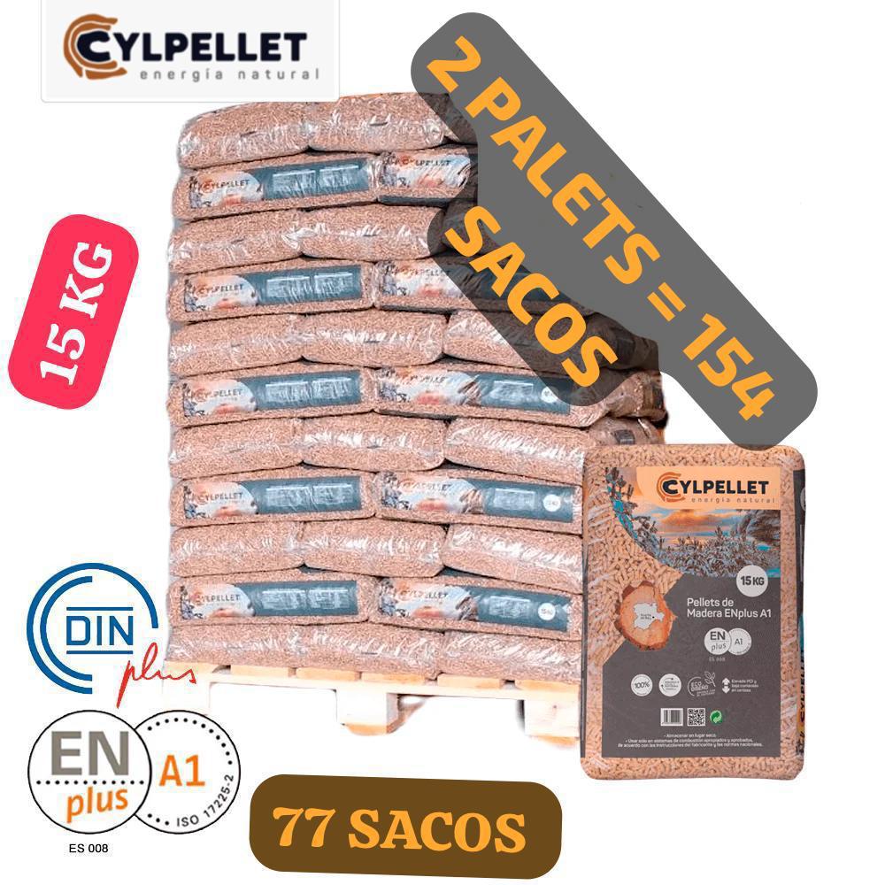 CYL PELLET – 2 Palet de 154 sacos de 15Kg Enplus A1